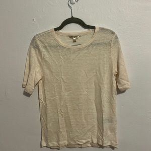 Banana Republic “Beige” Linen Elbow T-Shirt-Small